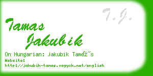 tamas jakubik business card